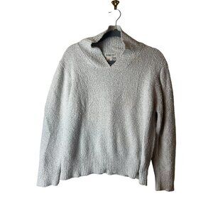 Coldwater Creek Women's Shawl Collar Pullover Sweater Heather Oatmeal Color Sz X